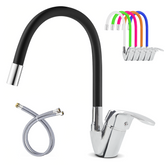 Robinet mitigeur flexible pivotant pour évier de cuisine