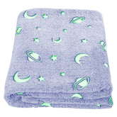 Couverture magique enfant Couverture lavande avec planètes fluo 100x180
