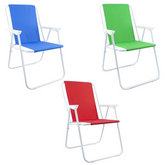 Chaise de jardin pliante en acier Sea Beach Relax pour le camping