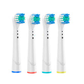 4 pièces têtes de rechange compatibles brosse à dents électrique poils ronds