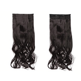 Extension 4 clips cheveux noirs ondulés de 50 cm de longueur Bande de cheveux