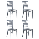 Pack 4 chaises Chiavari vintage grises Chaise Chiavarina Catering au classique