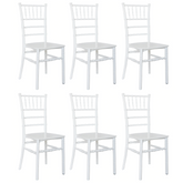 Ensemble6 chaises Chiavari blanches chaise vintage pour réception ou la maison