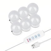 Jeu de 6 Lumières LED Réglables pour Miroir de Coiffeuse avec Câble USB