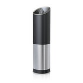 Moulin à sel et à poivre électrique alimenté batterie en acier bouton réglable