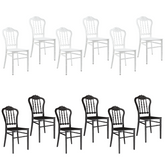 Set 6 chaises Emilia en polypropylène design pour la restauration et événements
