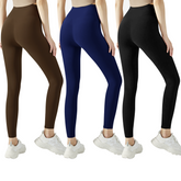 Leggings Taille Haute pour Femme en Tissu Élastique d'Automne Pantalon de Sport