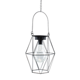 Lanterne extérieure avec mini-lumières LED à pile - Lampe suspendue factice