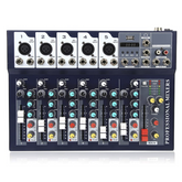 Mélangeur Audio 7 Canaux Professionnel Bluetooth Alimentation Phantom 48V Effet