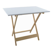 Table de jardin en bois Formica 60x90 F2149 BLANC Pliable Gain de Place