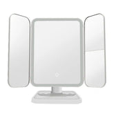 Miroir cosmétique LED Make UP rechargeable 3x design tactile 3 modes d'éclairage