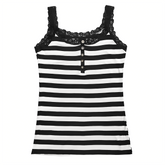 Débardeur thermique pour femme avec intérieur en polaire rayé extensible
