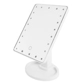 Miroir cosmétique LED rechargeable, portable de table, rotatif et inclinable