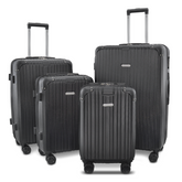 4 valises Trolley KAYLA coque rigide 4 roues pivotantes de 18", 20", 24" et 28"