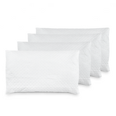 Ensemble de 4 oreillers orthopédiques rembourrés en plumes hypoallergéniques