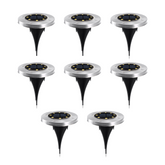 8 pz Projecteur d'Escalier Solaire 8 LED Lumière Froide Imperméable Extérieur