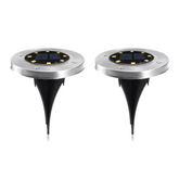 2 pz Projecteur Escalier Solaire avec 8 LED Lumière Froide Imperméable Extérieur