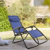Set 2 chaises pliantes Gravità Zero avec dossier inclinable poltrona textilène