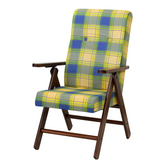 Fauteuil inclinable MOLISANA ArtLegno MAS020 structure en bois motif écossais