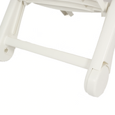 Transat Cancun avec roues pliantes en polyrotin 72x190x60cm