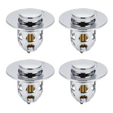 Set 4 Bouchons lavabo universel système pop-up, anti-blocage ABS 34-40 mm.