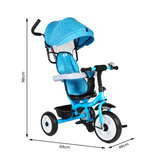 Tricycle FUNNY LT982 Poussette pour Enfants avec Pare-Soleil