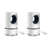 2pcs Lampe Anti-Moustiques Électrique Lumière UV Piège à Insectes Portable USB