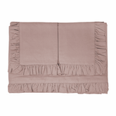 Ensemble lit double avec volant deux draps et deux taies d'oreiller avec volant