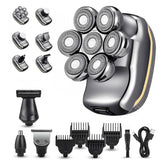Rasoir Électrique Homme 5 en 1 Étanche, Rechargeable, Tondeuse Barbe & Cheveux