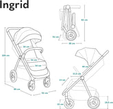 Poussette LIONELO INGRID 6-48 mois Pliable Dossier et repose-pieds réglables