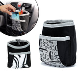 72676 - Pochette rempli de plume - organisateur voiture 2 poches - Avec crochet