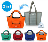 161227 Sac 2 en 1 isotherme et sac de shopping FREE GO différentes couleurs