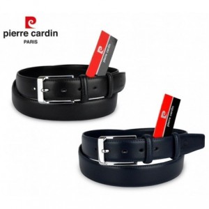 HY01304 Ceinture pour homme Pierre Cardin en cuir (Bleu, 115)