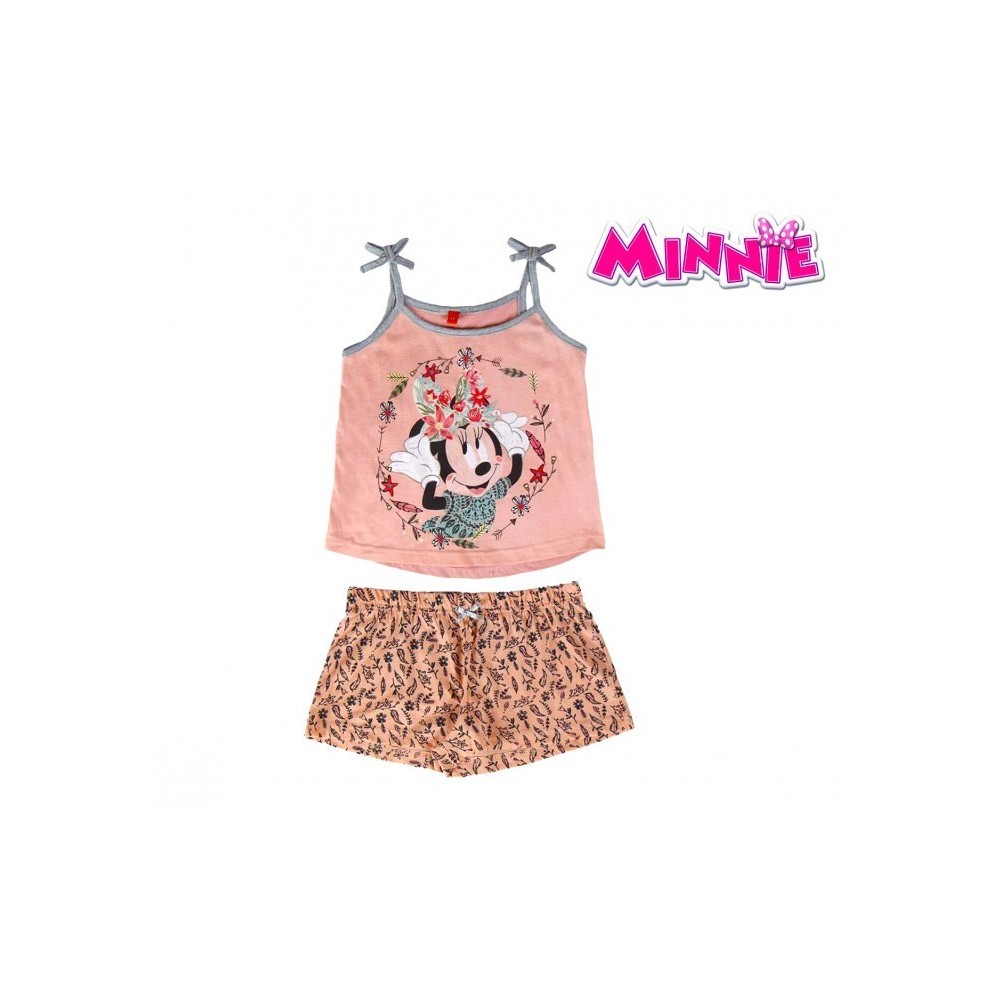 Pyjama d’été Minnie Mouse 22-1978 pour enfant en coton tailles du 3 au 7 ans