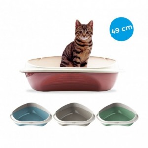 105355 Bac à litière d'angle pour chats SHUTTLE ANGOLARE 49cm plusieurs couleurs