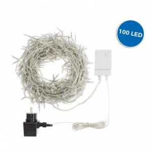 561074A Rideau lumineux de Noël 100 led 1,5 x 1 m lumière froide 8 effets