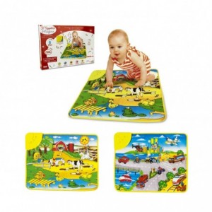 102194 Tapis musical jeu interactif pour enfant avec mélodies et sons 58 x 48 cm