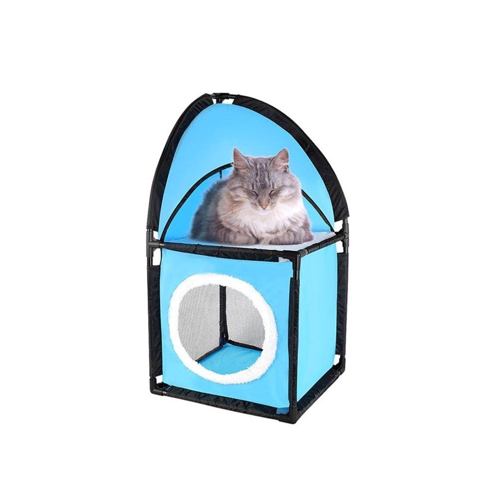 Abri Pour Chat D Angle Kitty Corner 2 Etages Rembourre 71 X 36