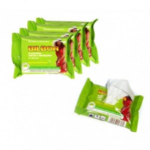  Pack de 50 lingett lingettes au thé verts Bilboa apaisantes et rafraîchissantes