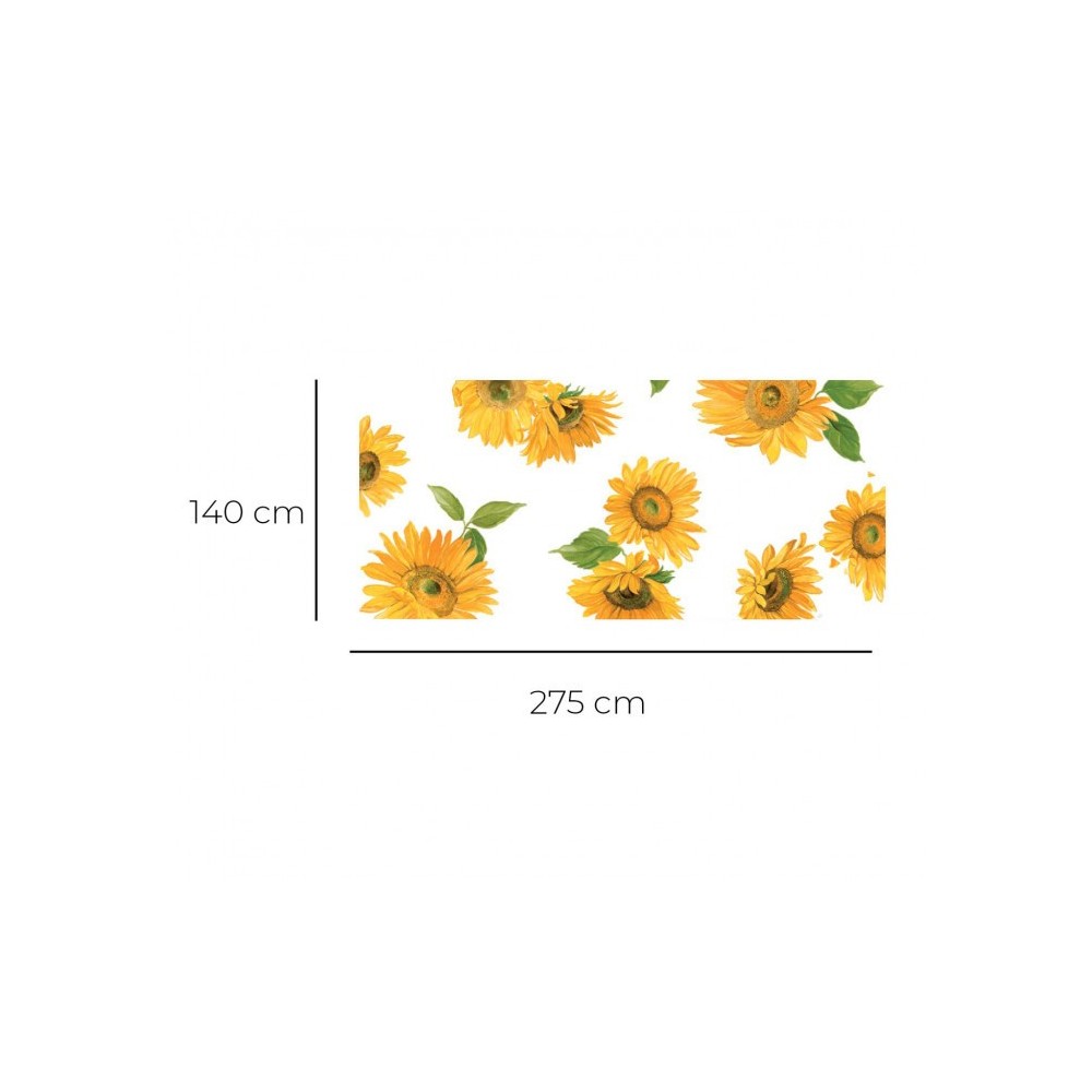  D-c-home  Girasoles Blanco 385-7160 nappe en pvc haute qualité 140x225 cm