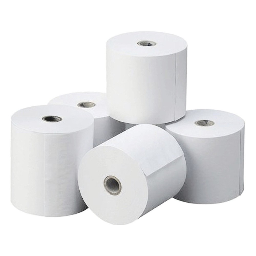 Pack 50 rouleaux de papier thermique ONE OFFICE 80mmx80mt trou 12mm 55gr