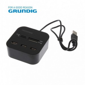 Lecteur de carte GRUNDIG HUB USB 2.0 7 en 1- GRUNDIG