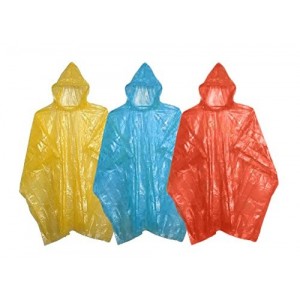 Pack de 3 imperméables jetables à capuche unisexe poncho...