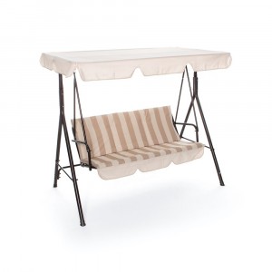 Hawaï chaise à bascule structure en acier peint coussins polyester 165x125x184cm