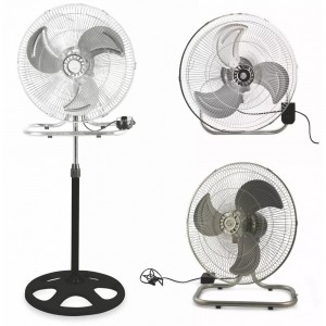 Ventilateur à pales FELICIA 3 en 1 avec pied et murale 45cm 3 vitesses 60W