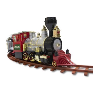 Train d’arbre de Noël batterie 258108 avec lumières et sons 36 pièces 80x19 cm