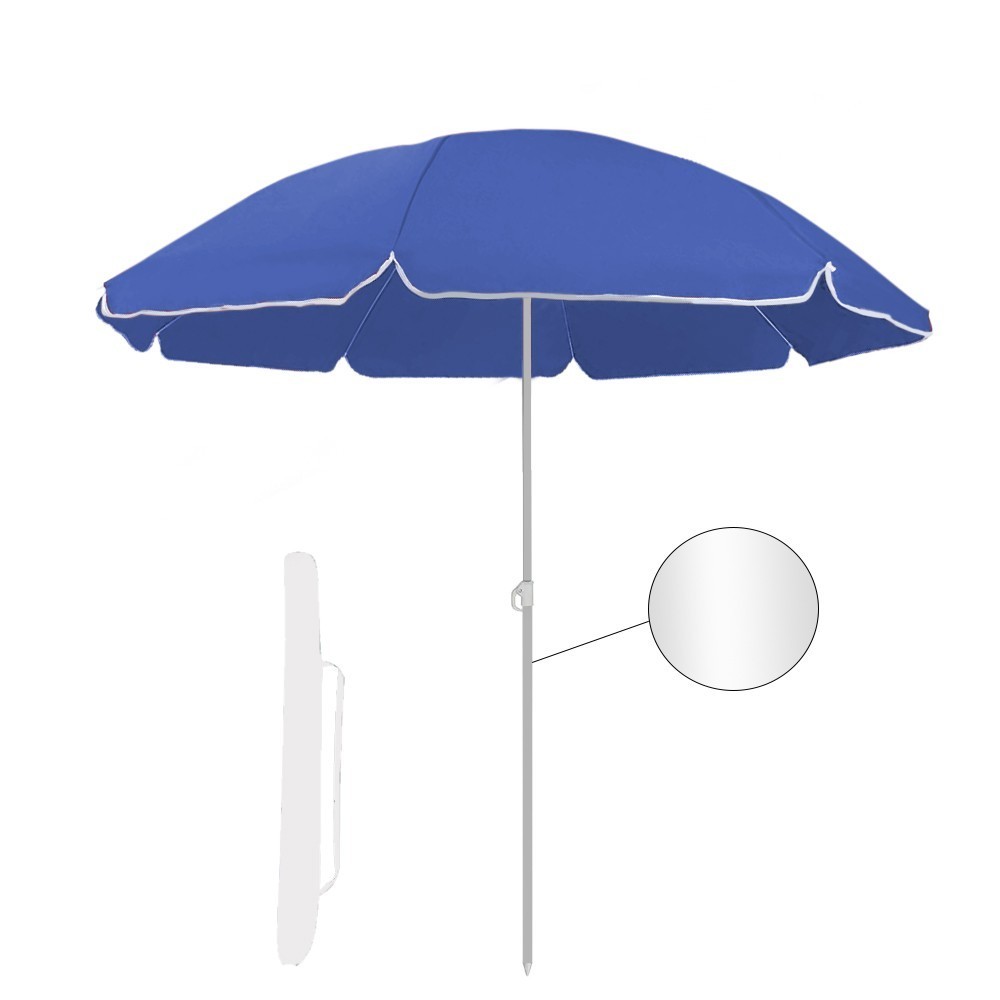 208008 Parasol avec poteau central en métal et en tissu polyester 180cm