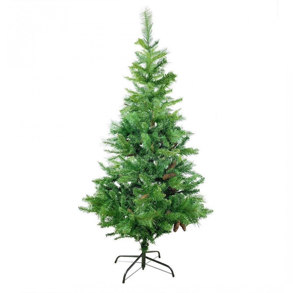 164047 Arbre de Noël artificiel en PVC 180H cm avec pommes branches pliantes