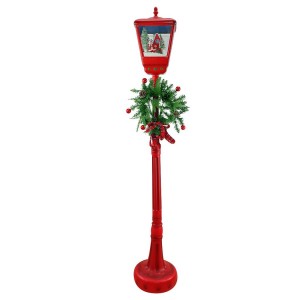 392040 Lanterne Noël rouge H195cm Décoration Sons Mini...