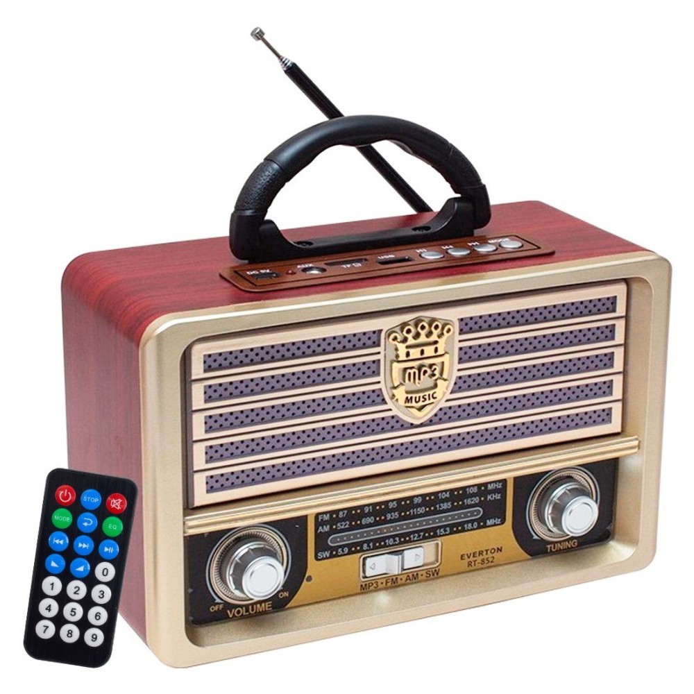 Q-YX2022 Télécommande radio rétro sans fil MP3 Carte TF portable USB AUX